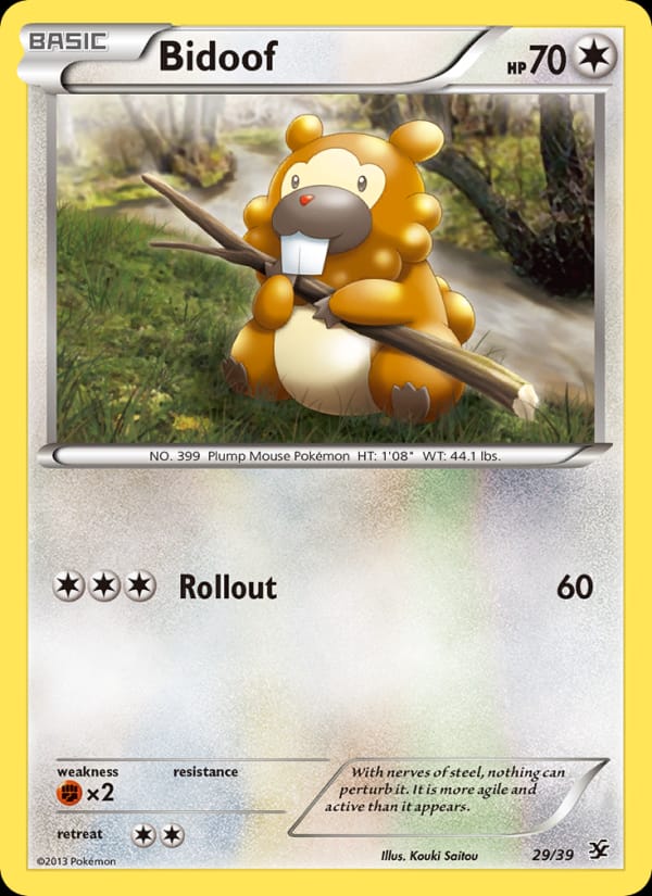 Bidoof, Kalos Starter Set · 29/39