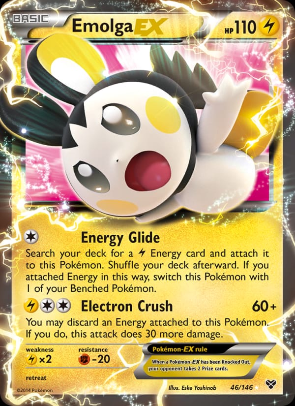 Emolga EX, XY Base Set · 46/146