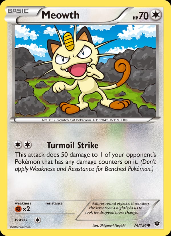 Meowth, XY - Fates Collide · 74/124