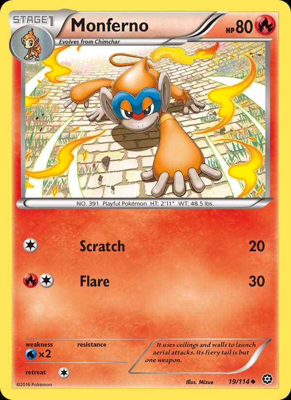 Monferno, XY - Steam Siege · 19/114