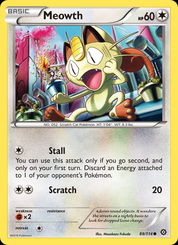 Meowth, XY - Steam Siege · 88/114