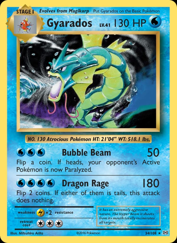 Gyarados, XY - Evolutions · 34/108
