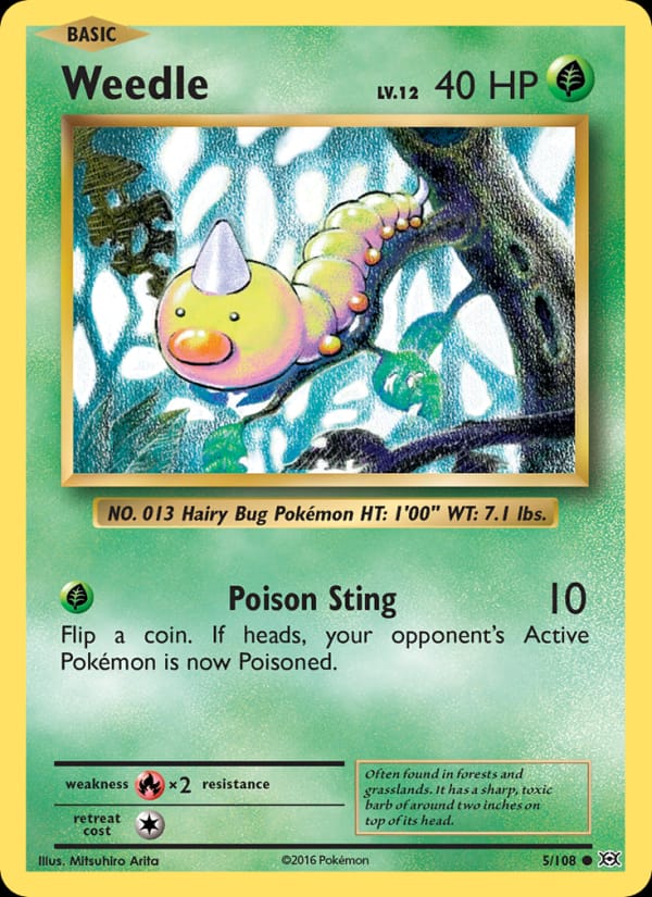 Weedle, XY - Evolutions · 5/108