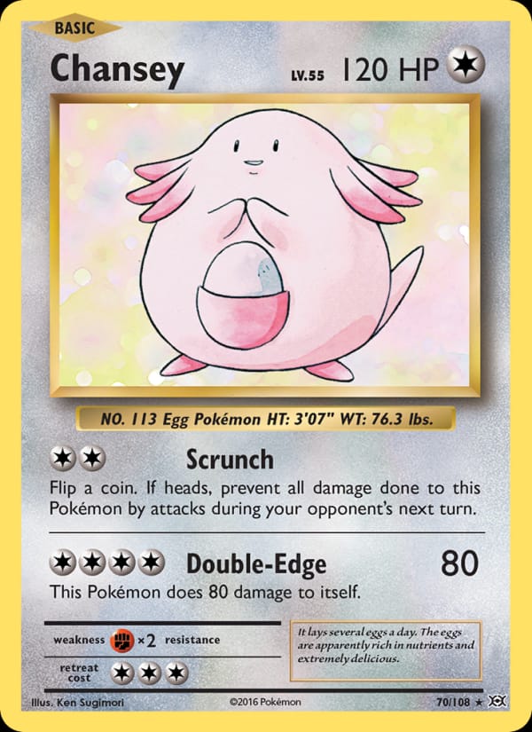 Chansey, XY - Evolutions · 70/108