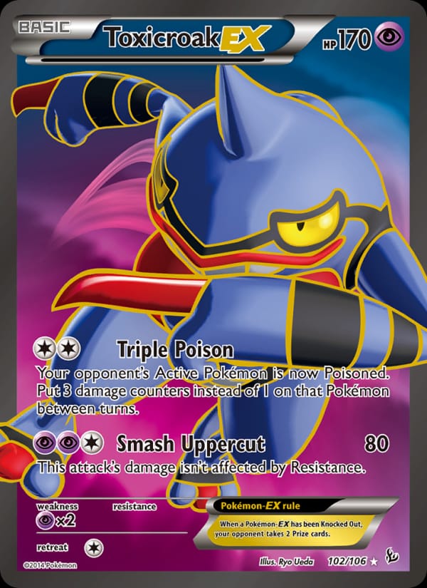 Toxicroak EX, XY - Flashfire · 102/106