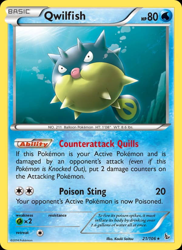 Qwilfish, XY - Flashfire · 21/106
