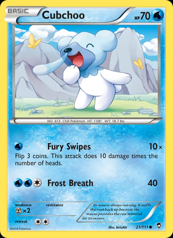 Cubchoo, XY - Furious Fists · 21/111