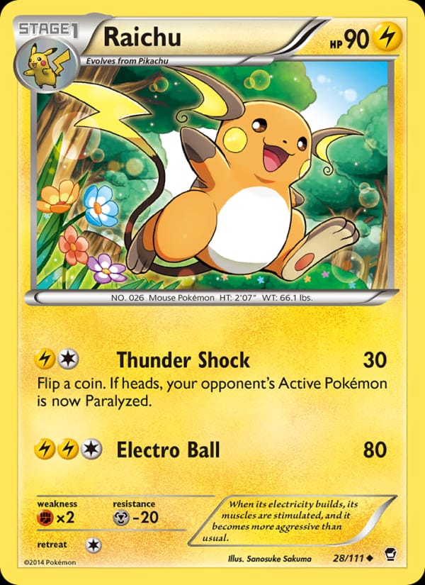 Raichu, XY - Furious Fists · 28/111
