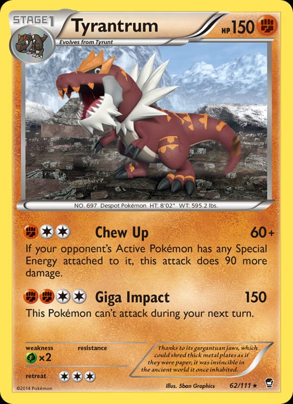 Tyrantrum, XY - Furious Fists · 62/111