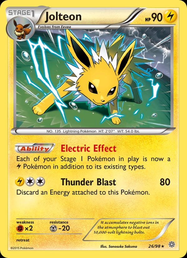 Jolteon, XY - Ancient Origins · 26/98