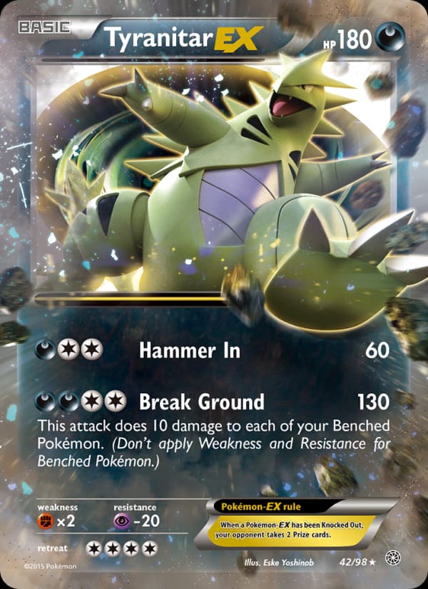 Tyranitar EX, XY - Ancient Origins · 42/98
