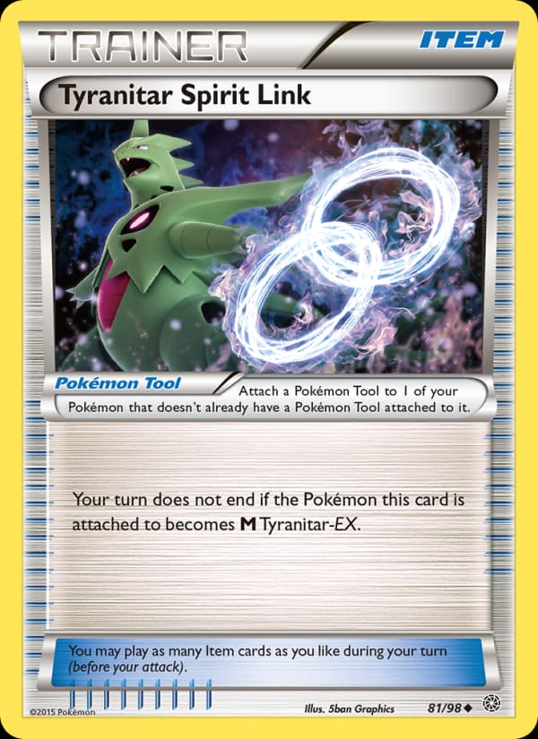 Tyranitar Spirit Link, XY - Ancient Origins · 81/98