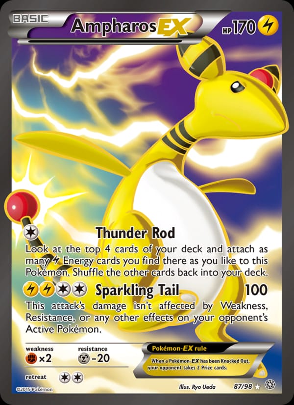 Ampharos EX, XY - Ancient Origins · 87/98