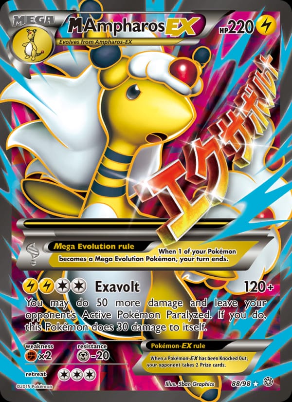 M Ampharos EX, XY - Ancient Origins · 88/98
