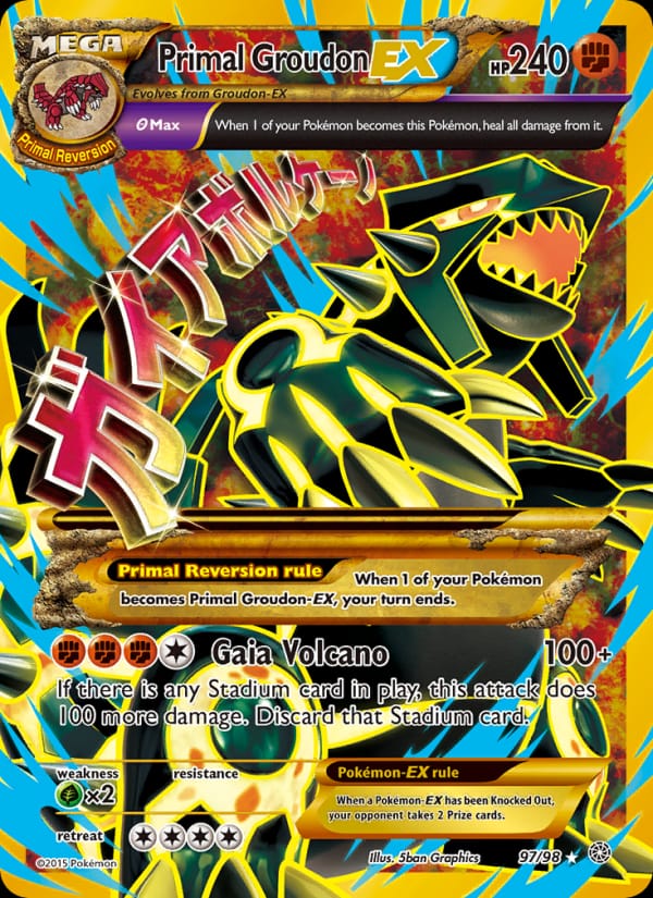 Primal Groudon EX, XY - Ancient Origins · 97/98