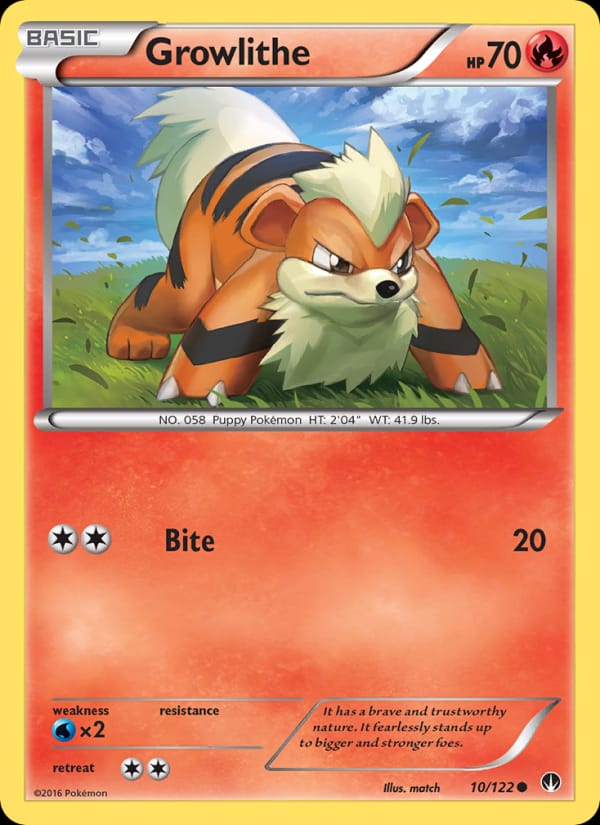Growlithe, XY - BREAKpoint · 10/122