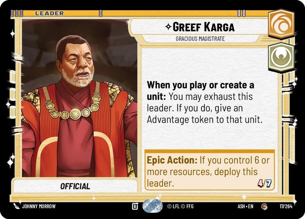 Greef Karga - Gracious Magistrate, Ashes of the Empire · 17/264