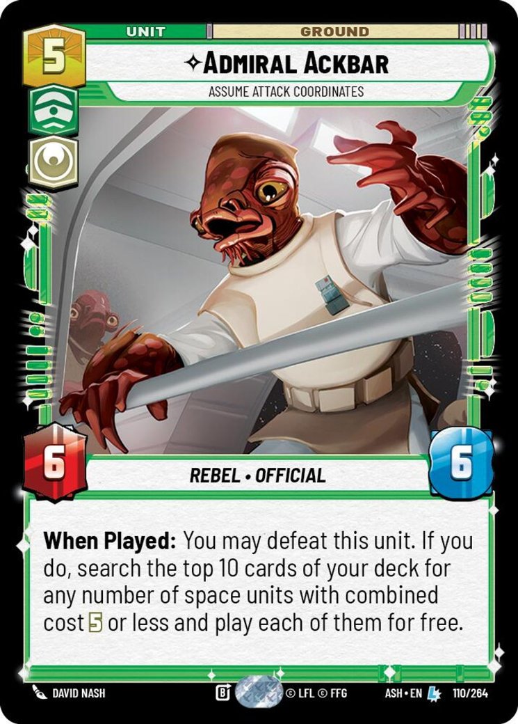 Admiral Ackbar - Assume Attack Coordinates, Ashes of the Empire · 110/264