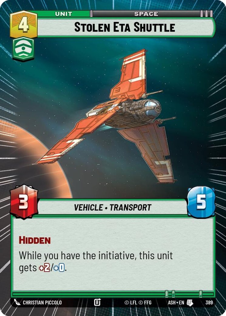 Stolen Eta Shuttle, Ashes of the Empire · 389