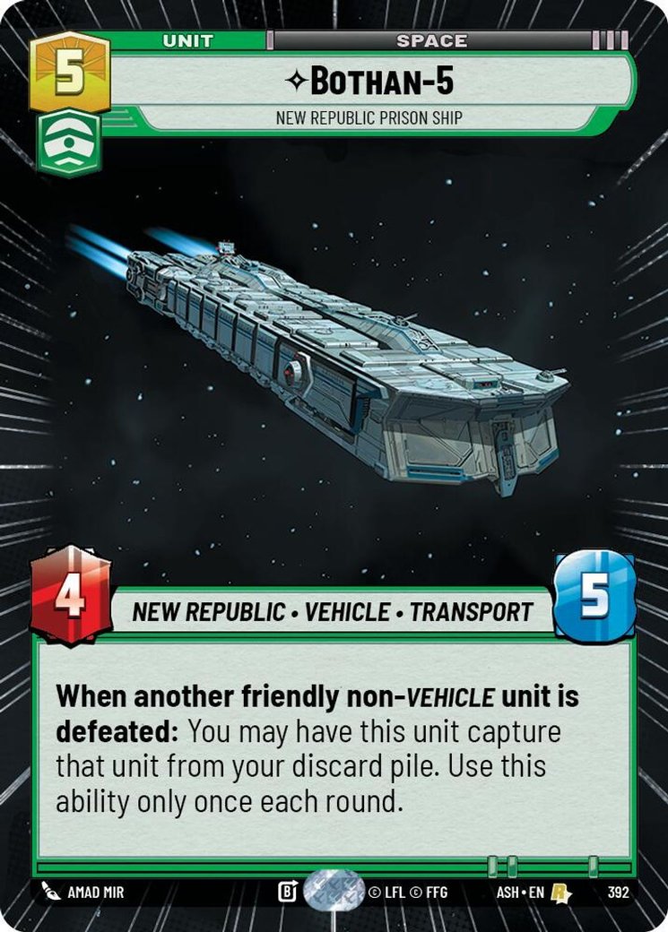 Bothan-5 - New Republic Prison Ship, Ashes of the Empire · 392