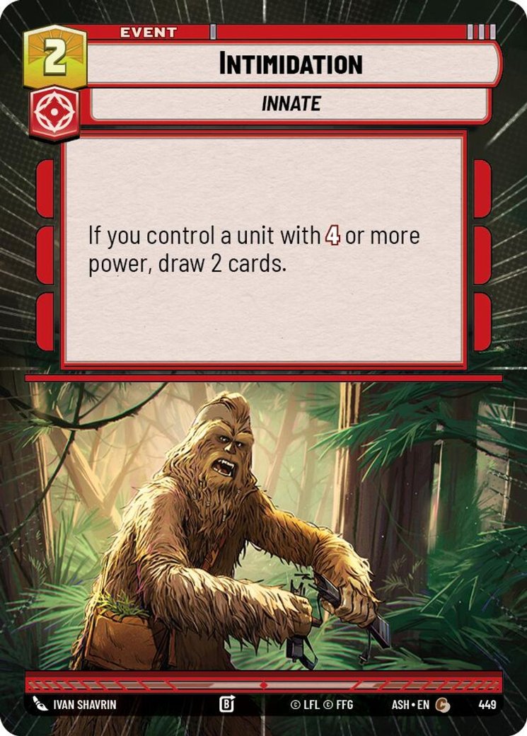 Intimidation, Ashes of the Empire · 449