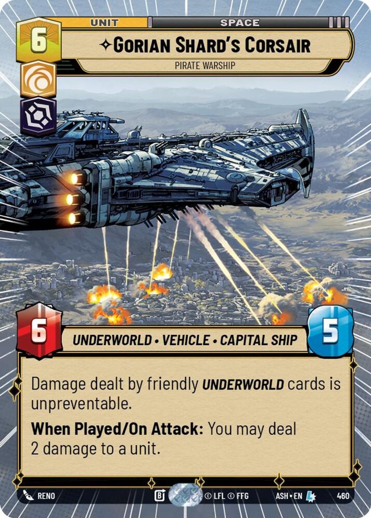 Gorian Shard's Corsair - Pirate Warship, Ashes of the Empire · 460
