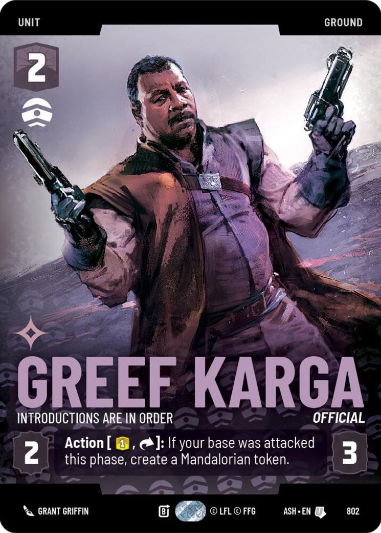 Greef Karga - Introductions are in Order, Ashes of the Empire · 802