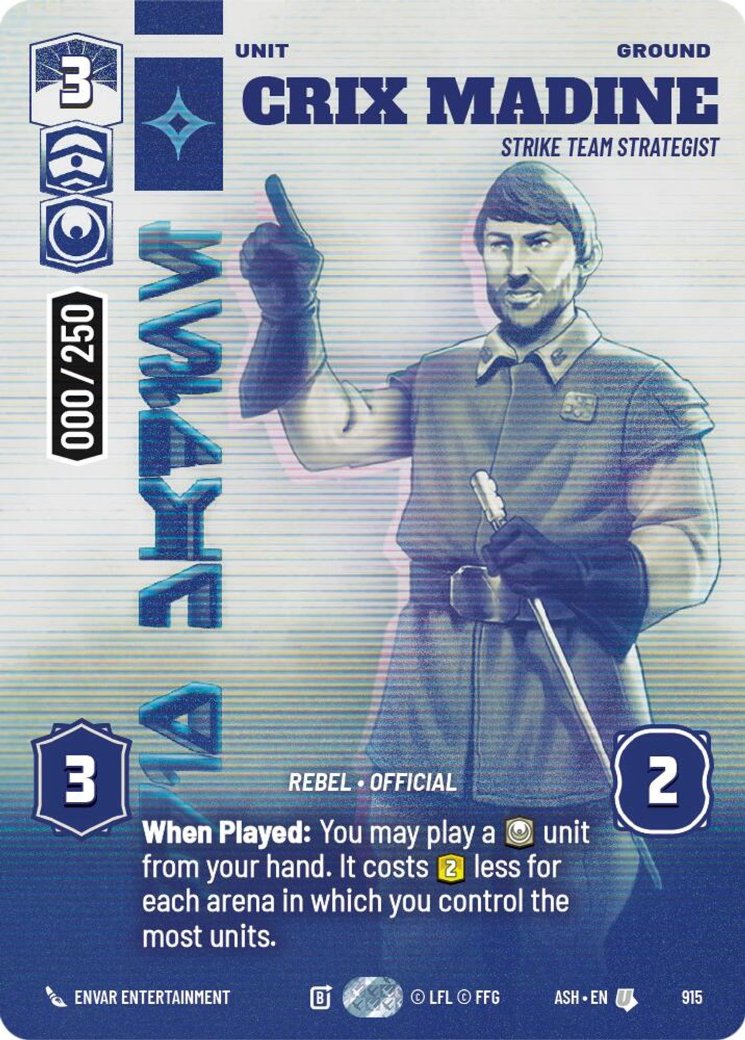 Crix Madine - Strike Team Strategist, Ashes of the Empire · 915