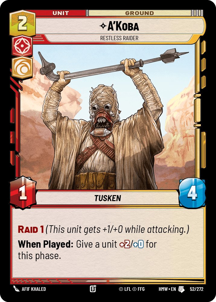 A'Koba - Restless Raider, Homeworlds · 52/272