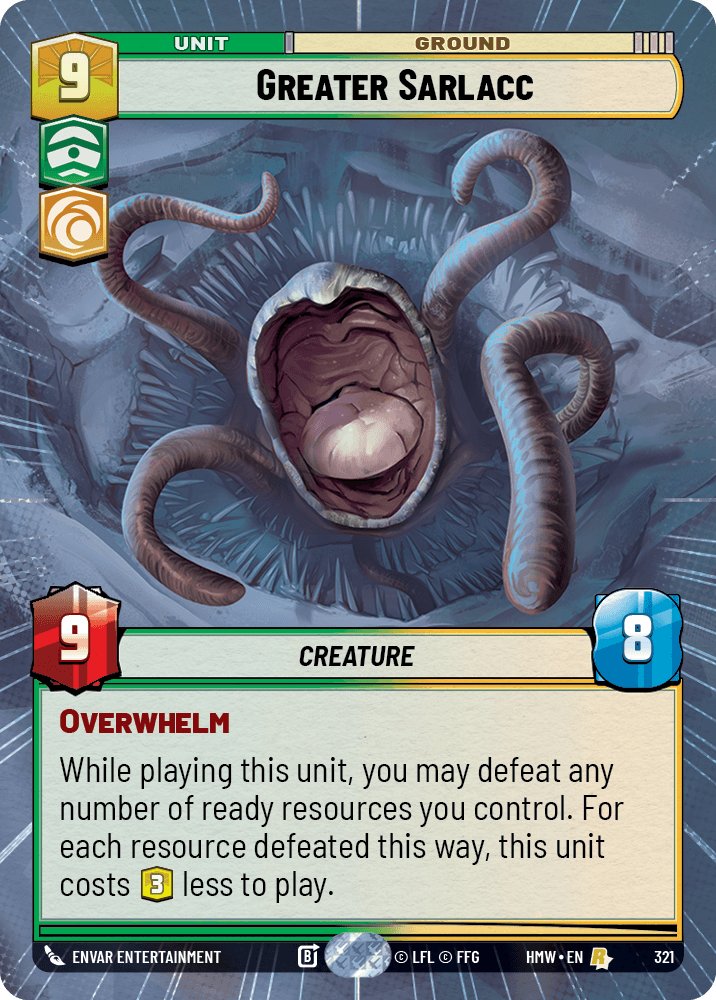 Greater Sarlacc, Homeworlds · 321