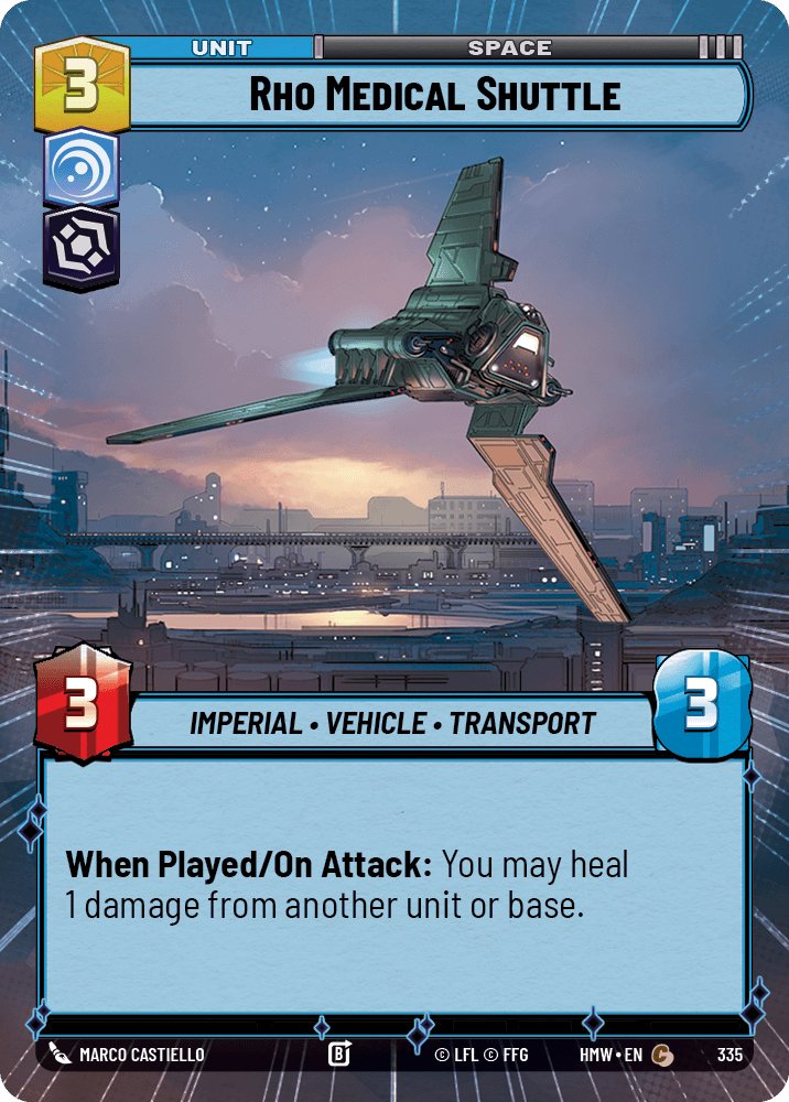 Rho Medical Shuttle, Homeworlds · 335