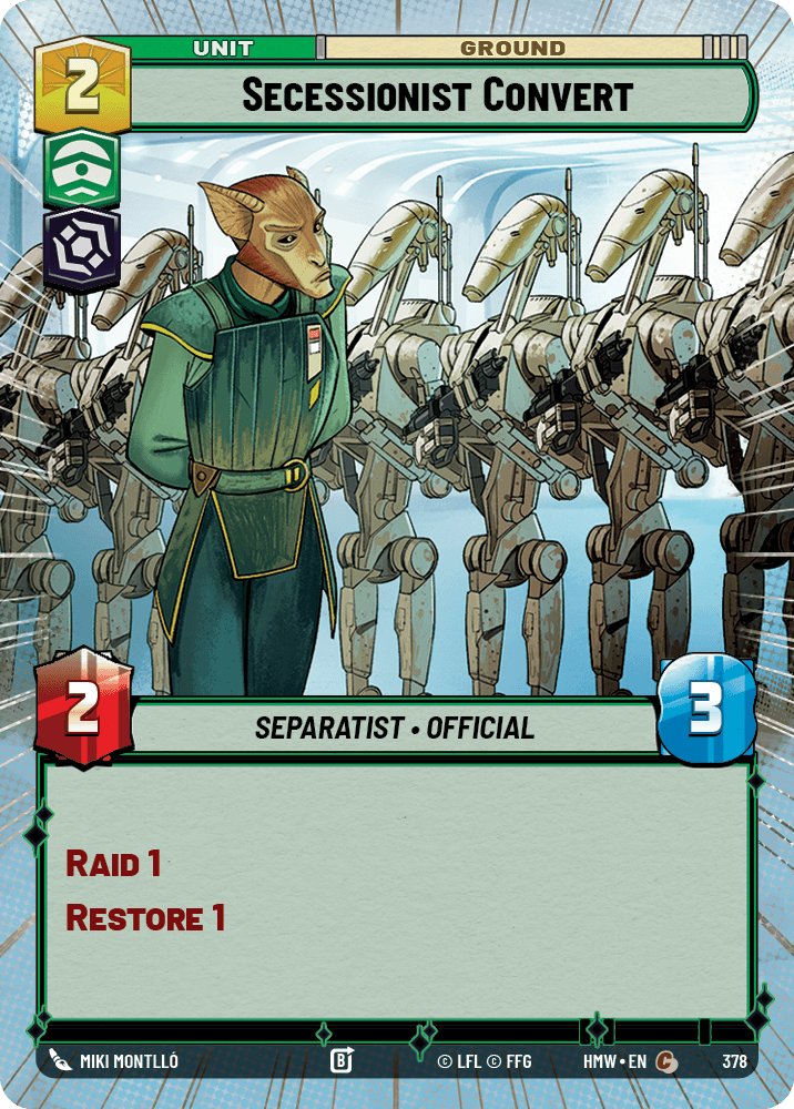 Secessionist Convert, Homeworlds · 378