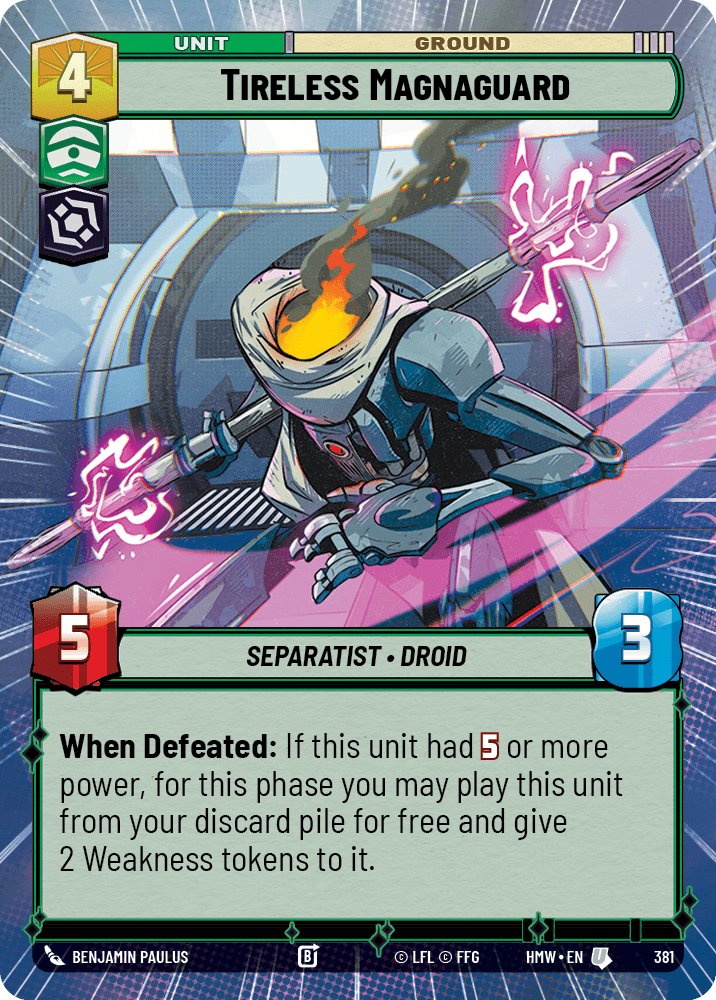 Tireless Magnaguard, Homeworlds · 381
