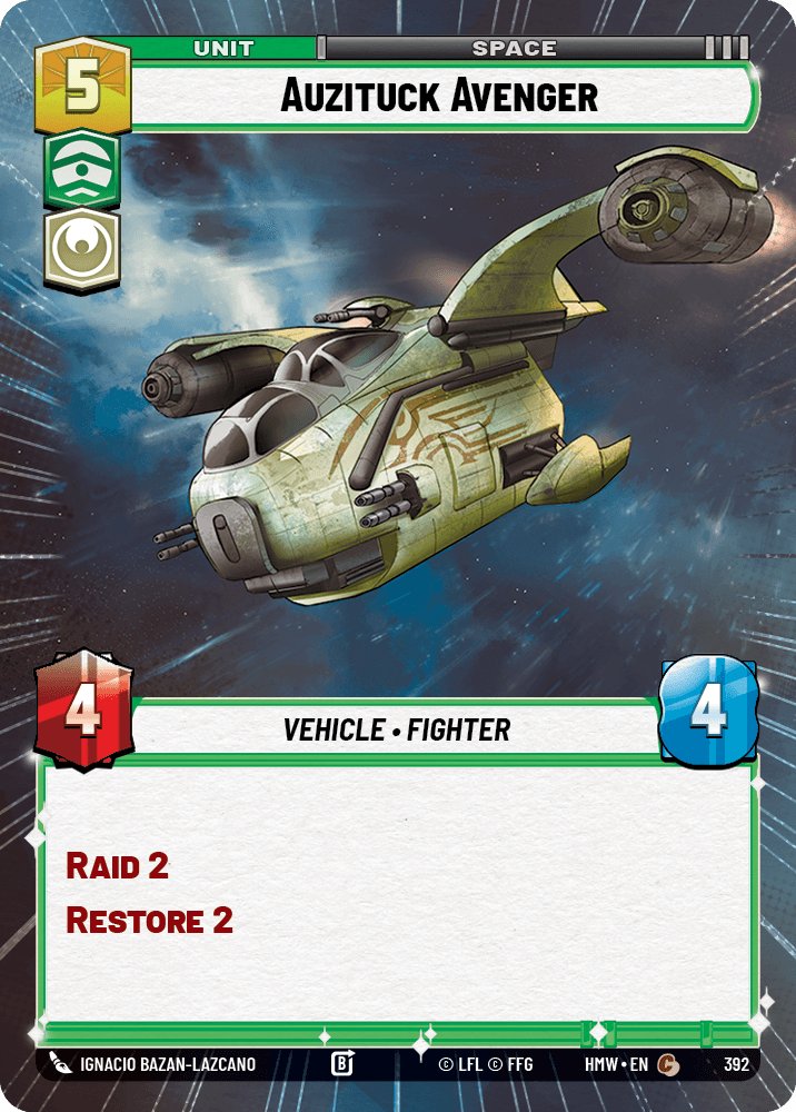 Auzituck Avenger, Homeworlds · 392