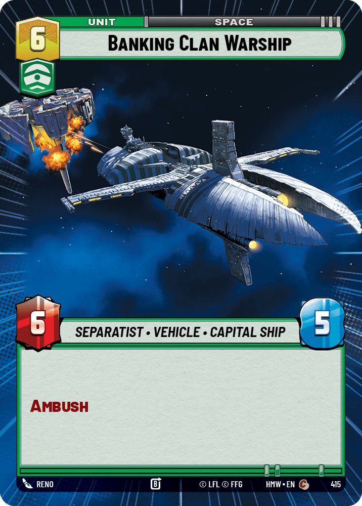 Banking Clan Warship, Homeworlds · 415