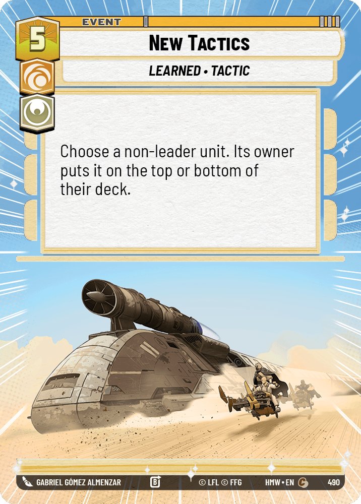 New Tactics, Homeworlds · 490