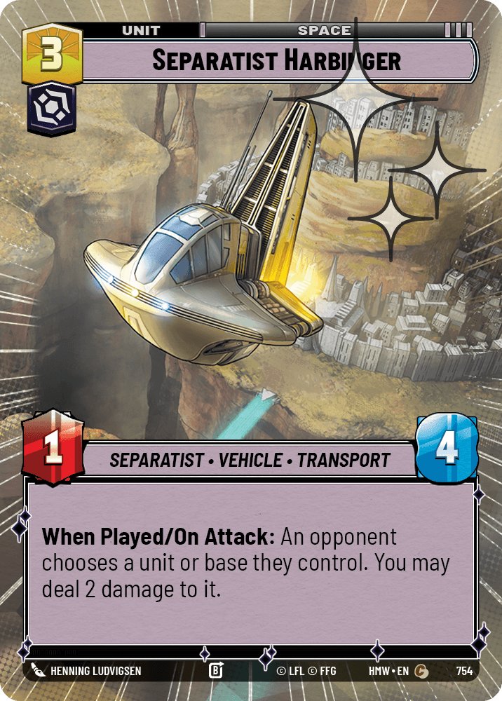 Separatist Harbinger, Homeworlds · 754