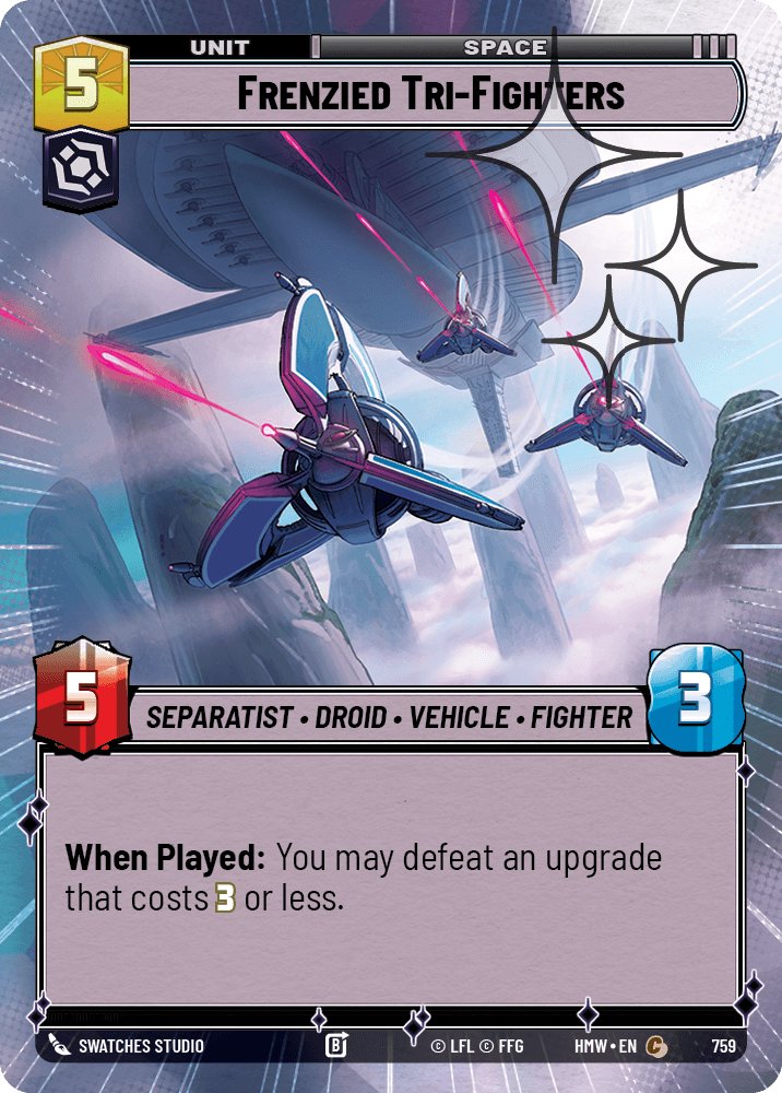 Frenzied Tri-Fighters, Homeworlds · 759