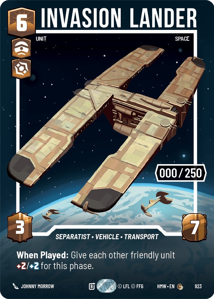 Invasion Lander, Homeworlds · 923