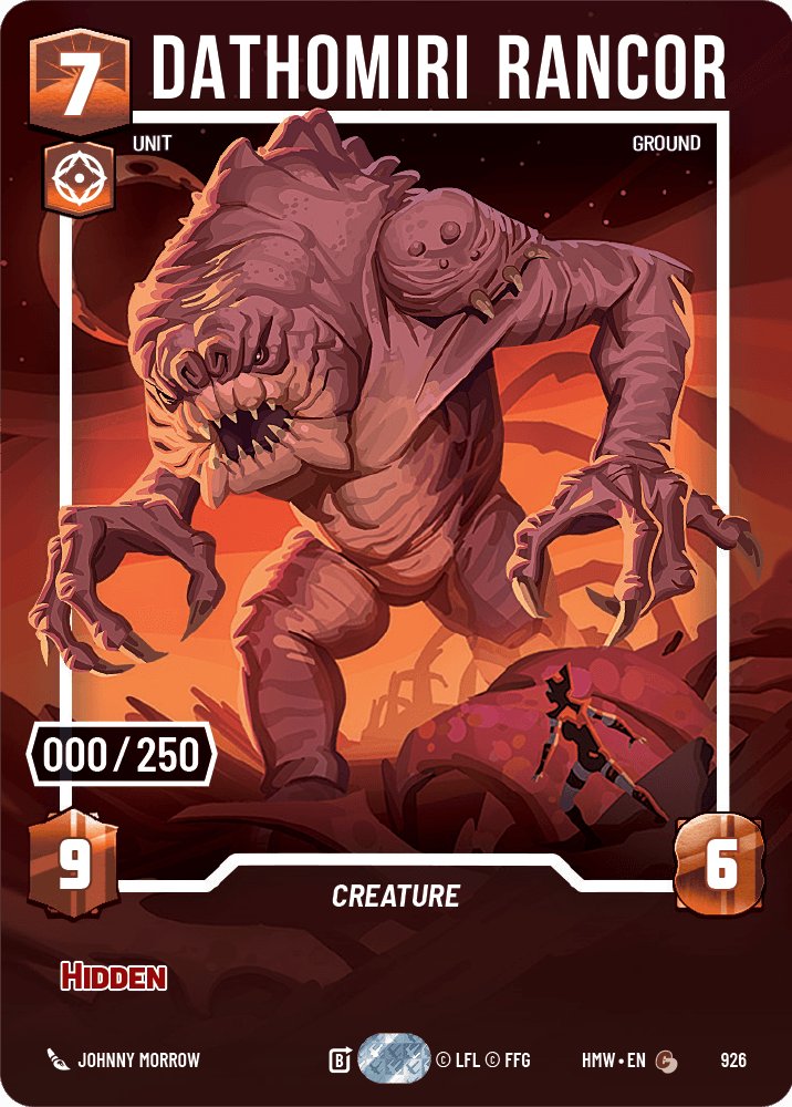 Dathomiri Rancor, Homeworlds · 926