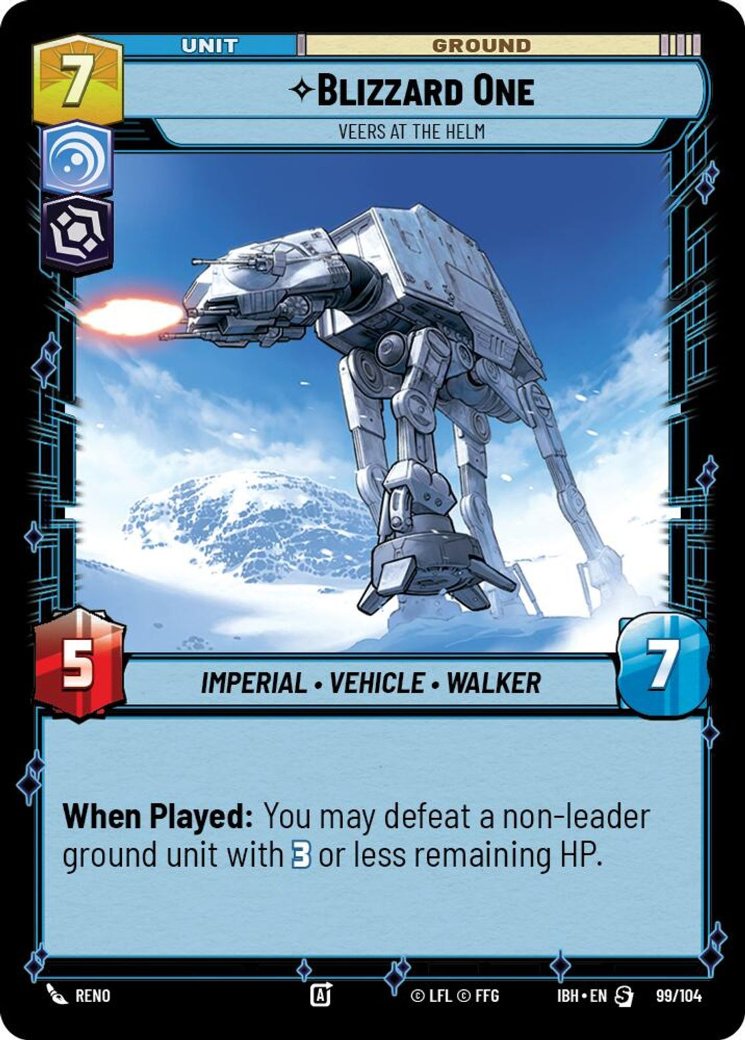 Blizzard One - Veers at the Helm, Intro Battle: Hoth · 99/104