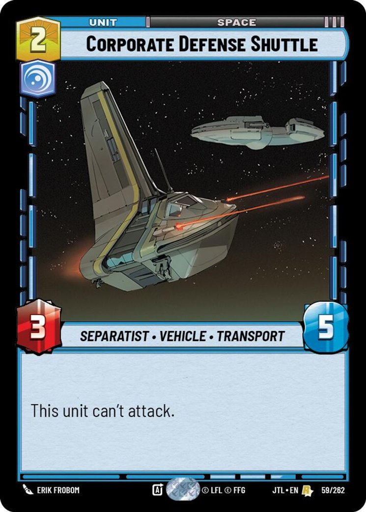 Corporate Defense Shuttle, Jump to Lightspeed · 059/262
