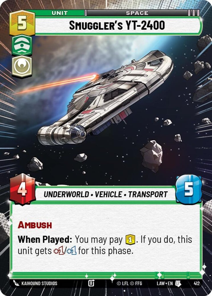 Smuggler's YT-2400, A Lawless Time · 412