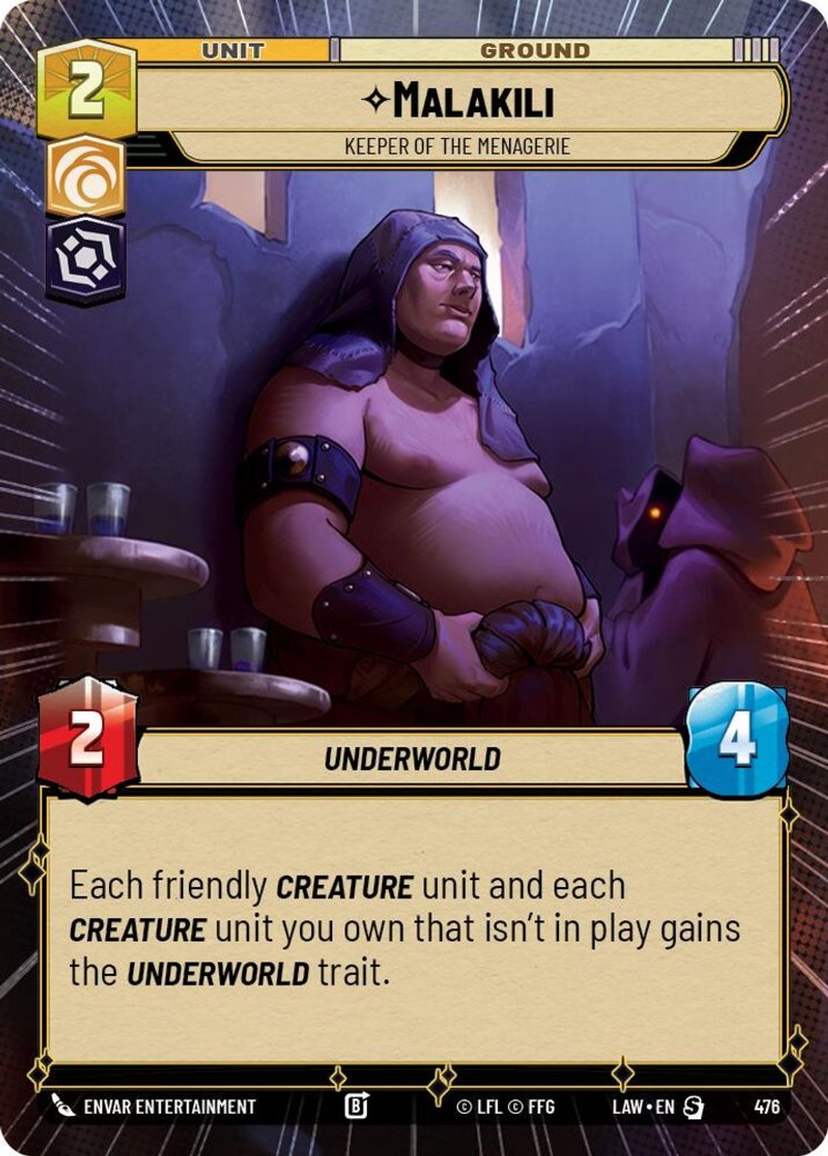 Malakili - Keeper of the Menagerie, A Lawless Time · 476