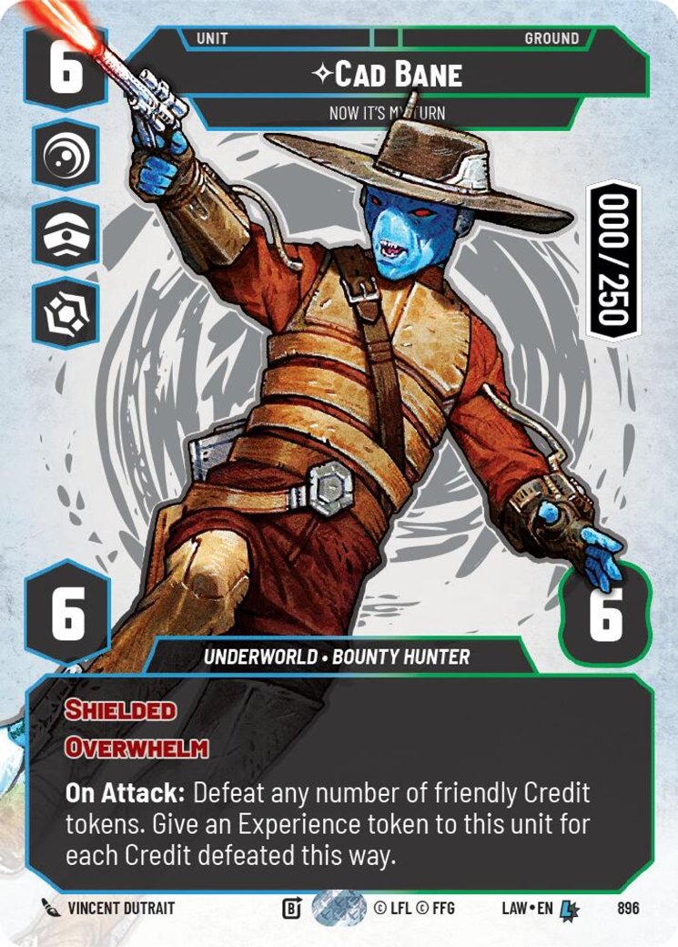 Cad Bane - Now It's My Turn, A Lawless Time · 896