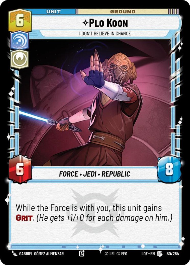 Plo Koon - I Don't Believe in Chance, Legends of the Force · 050/264