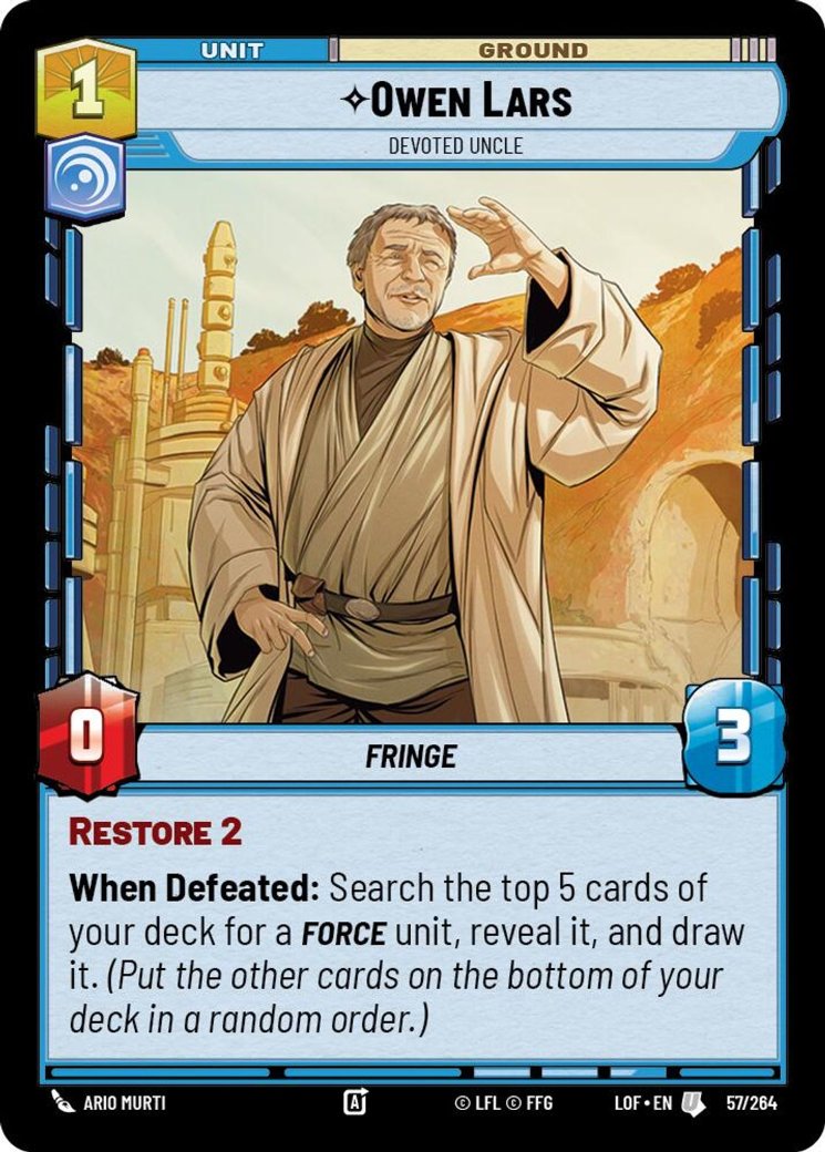 Owen Lars - Devoted Uncle, Legends of the Force · 057/264