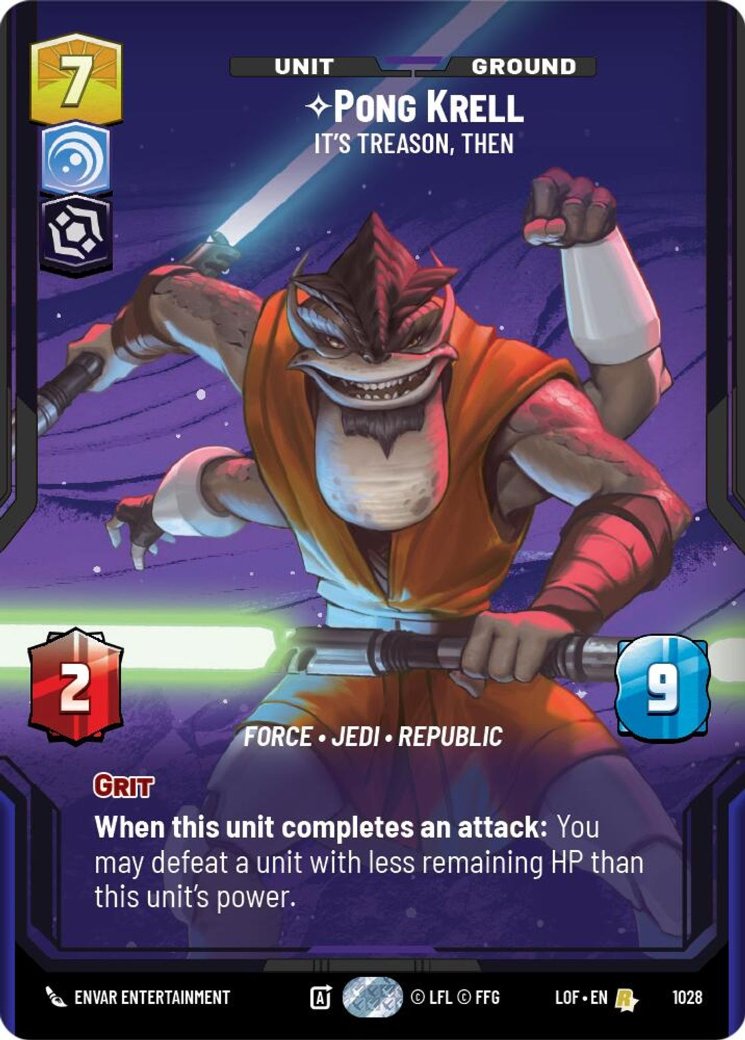 Pong Krell - It's Treason, Then, Legends of the Force · 1028