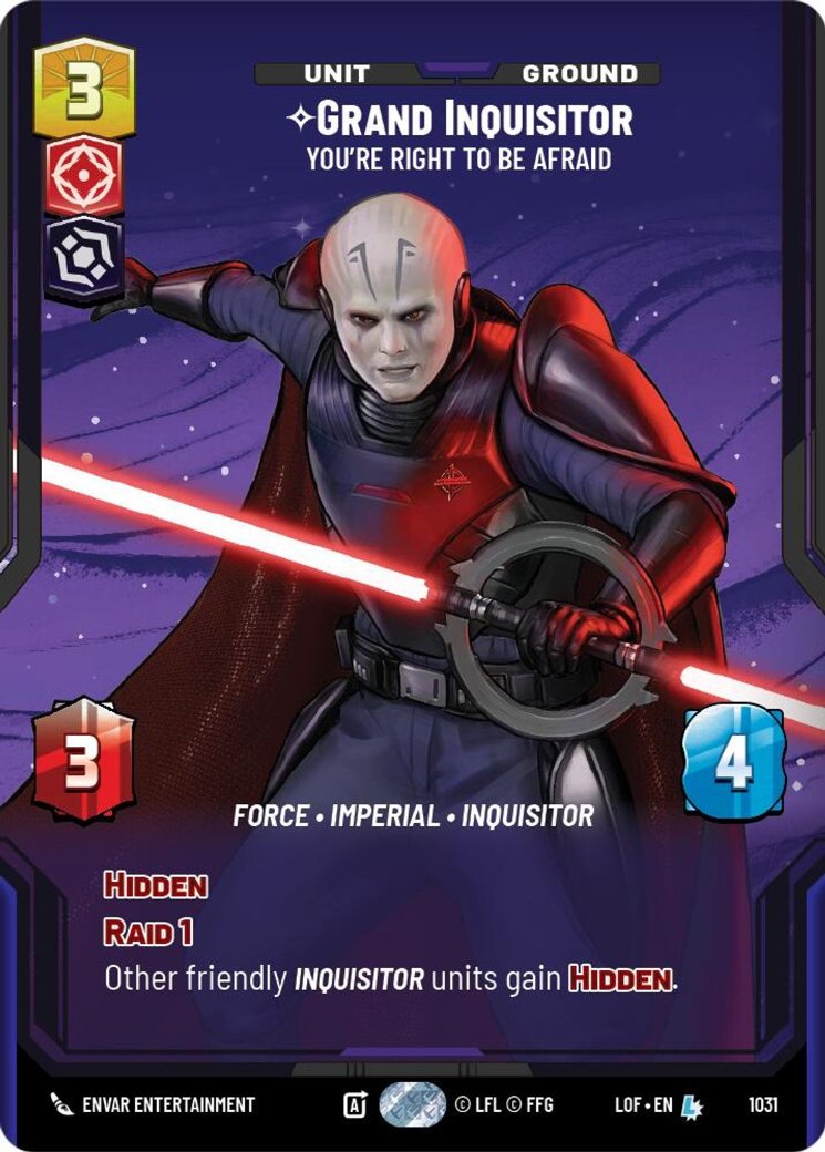 Grand Inquisitor - You're Right to Be Afraid, Legends of the Force · 1031