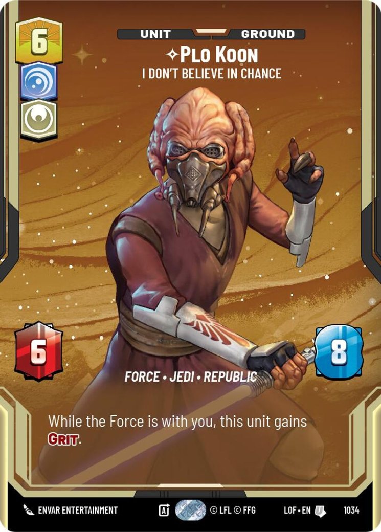 Plo Koon - I Don't Believe in Chance, Legends of the Force · 1034